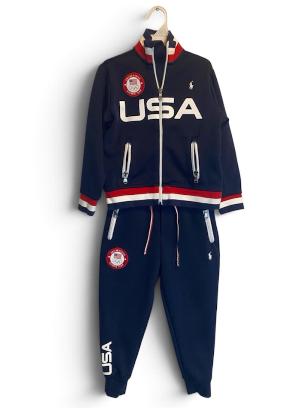 Polo Ralph Lauren 2022 USA Olympic Team Track Suit 4T Blue Full Zip Jacket Pants